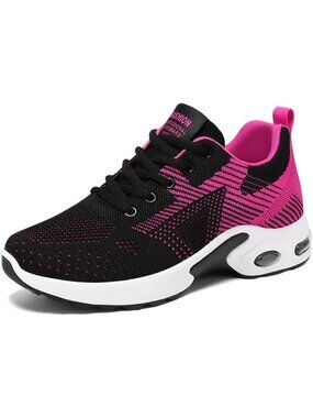 〽️Women's Athletic Running Sneakers Pink Black Comfort Breathable Mesh Upper
